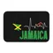 Jamaica Flag Map Heartbeat Front Door Mat Anti-Slip Outdoor Absorbent Jamaican Proud Doormat Kitchen