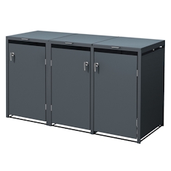 ML-Design Mülltonnenbox Müllbox Mülltonnenhaus Mülltonnenverkleidung für 3 Mülltonnen 240L Image