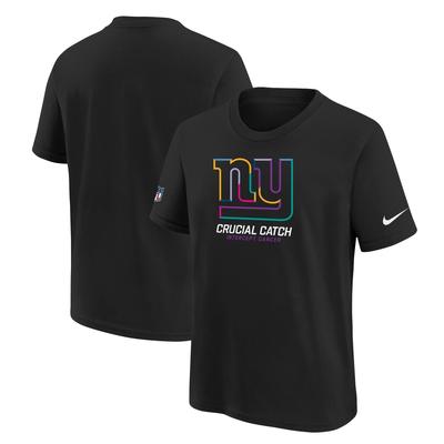 Schwarzes New York Giants 2024 NFL Crucial Catch T-Shirt von Nike für Jugendliche Image