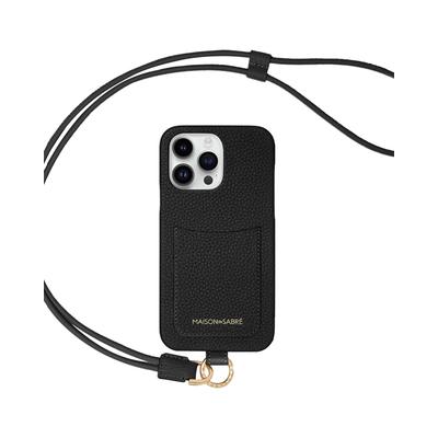 Maison de SABRE Sling Phone Case (iPhone 15 Pro) - Black Caviar