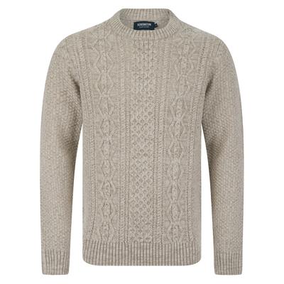 Jumpers Goldstein Wool Blend Chunky Cable Knitted Jumper in Natural Twist - Kensington Eastside / L - Tokyo Laundry