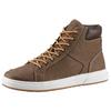 Sneaker LEVI'S "PIPER MID", Herren, Gr. 45, braun, Lederimitat, sportlich, Schuhe, Schnürboots, Freizeitschuh, Schnürer mit Logoprägung