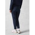Gerade Jeans CECIL, Damen, Gr. 31, Länge 28, blau (dunkelblau wash), Web, Jeans, 77% Baumwolle, 20% Polyester, 3% Elasthan, gestreift, casual, normal, Jeans, Middle Waist