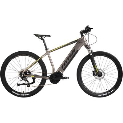 E-Bike TOTEM "Maurice Pro" E-Bikes Gr. 48cm, 29 Zoll (73,66cm), grau Pedelec, Elektrofahrrad für Damen u. Herren, MTB