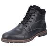 Winterstiefelette RIEKER, Herren, Gr. 44, schwarz, Leder, Lederimitat, modisch, Schuhe, Schnürstiefel, Business Schuh mit wasserabweisender TEX-Membran