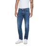 Slim-fit-Jeans REPLAY "ANBASS", Herren, Gr. 31, Länge 34, blau (mid blau), Denim/Jeans, Obermaterial: 90% Baumwolle, 8% Polyester, 2% Elasthan, casual, slim fit, Jeans