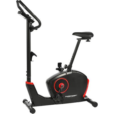 Ergometer CHRISTOPEIT SPORT "ET 3.0" Fahrradtrainer Gr. ohne Unterlegmatte, schwarz (schwarz-rot) Kinomap kompatibel