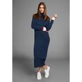 Strickkleid HECHTER PARIS, Damen, Gr. 46, N-Gr, blau (navy), Feinstrick, Obermaterial: 50% Viskose, 28% Polyester, 22% Polyamid, unifarben, feminin, figurumspielend wadenlang, hoch geschlossener Ausschnitt, Langarm Raglanärmel extrabreites Bündchen,...
