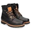 Winterboots PANAMA JACK "Aviator Igloo", Herren, Gr. 44, schwarz, Nappaleder, unifarben, kontrastfarbene Details, modisch, Schuhe, Blockabsatz, Winterstiefelette, Schnürboots mit Logo-Aufnäher