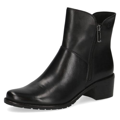 Stiefelette CAPRICE Gr. 38,5, schwarz Damen Schuhe Bockabsatz, Businesschuh mit zwei Reißverschlüssen