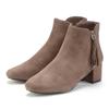 Stiefelette LASCANA, Damen, Gr. 39, braun (braun, taupe), Obermaterial: 100% Textilmaterial. Futter: 100% Textilmaterial. Decksohle: 100% Lederimitat. Laufsohle: 100% Synthetik, unifarben, casual, Schuhe, Stiefel, Boots mit bequemem Blockabsatz VEGAN