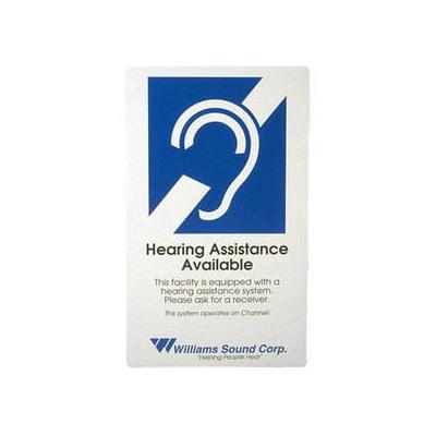 Williams Sound IDP008 - ADA Wall Plaque for Hearing Assistance IDP 008