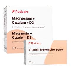 Redcare Vitamin B-Komplex Forte + Magnesium+Calcium+D3 180+60 St Set