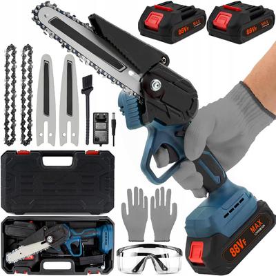 "TEMU 6" Inch Cordless Chainsaw 2x 21v 1500 Mah 1000w Rechargeable Mini Chainsaw With Battery, Electric Saw For Cutting Branches" Image
