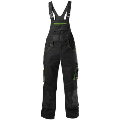 Fortis - H-Latzhose 24, schw./limegreen, Gr. 52