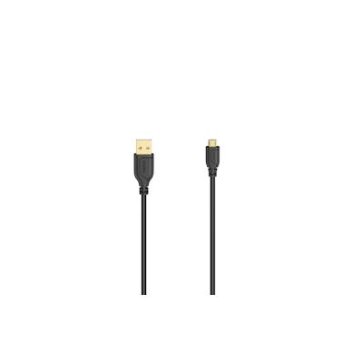 Hama Flexi-Slim USB Kabel 0,75 m USB 2.0 Micro-USB A USB A Schwarz Image