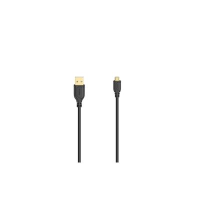 Hama Flexi-Slim USB Kabel 0,75 m USB 2.0 Micro-USB A USB A Schwarz