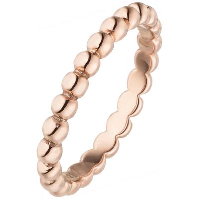 Fingerring JOBO "Kugel" Gr. 54, rosa (roségoldfarben), Fingerringe, Damen, 54, Silber 925 (Sterlingsilber), 925 Silber roségold vergoldet Image