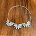 J. Crew Jewelry | J. Crew Blue Floral Chain Link Short Statement Necklace Like New Chic Silver | Color: Blue | Size: Os