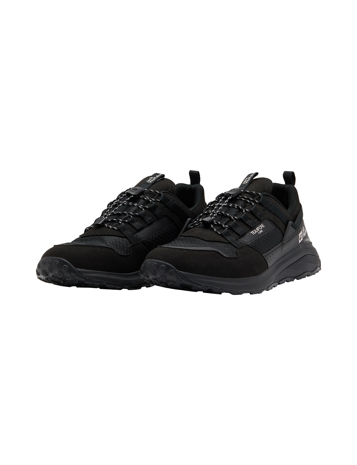 Sneaker JACK WOLFSKIN "DROMOVENTURE ATHLETIC TEXAPORE LOW M", Herren, Gr. UK11-EU455, Normalschaft, schwarz, Hauptmaterial: Synthetic; ;Second Material: Textile; Futter: Texapore Core ;Sole: Rubber / EVA; 100% Rubber/ EVA, Schuhe Sneaker