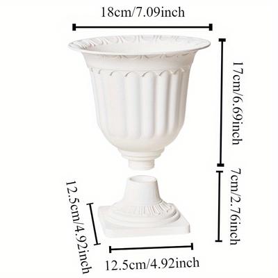 TEMU Plastic Flower Pots, Set Of 2 - Indoor & Outdoor Plant Containers With European Thickened Design For Succulents, , And Greenery - Decorative Gardening Balcony Planters (plants Not Included)