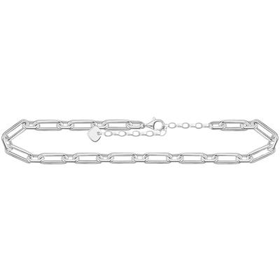 Fußkette THOMAS SABO "Glieder, AK0033-001-21-L27V" Gr. 27, silber (silberfarben), Fußkettchen, 27, Silber 925 (Sterlings