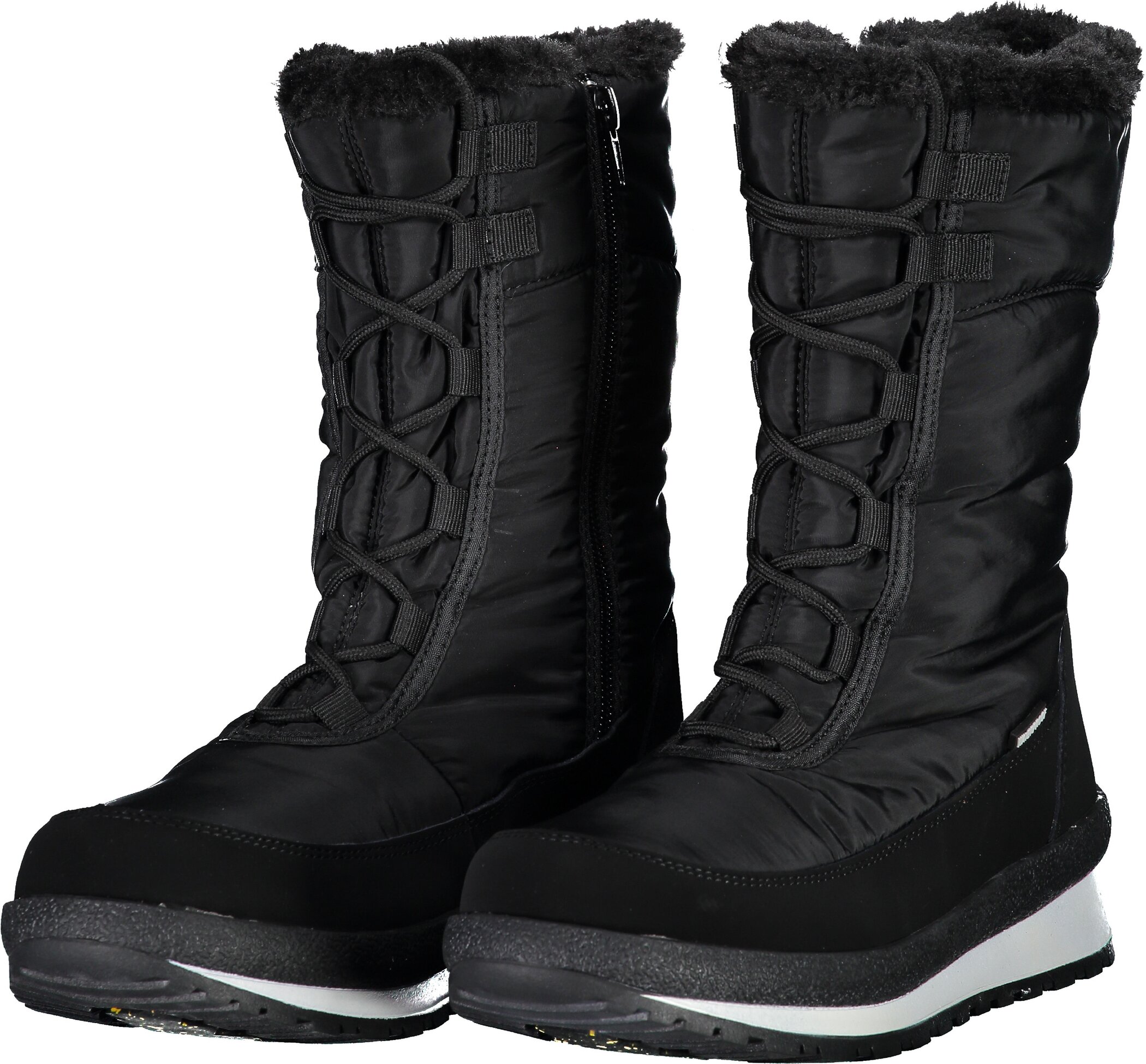 Winterboots CMP "HARMA WMN SNOW BOOT WP", Damen, Gr. 36, grau (nero), Leder, Textil, Schuhe Winterboots, Winterschuhe, Winterstiefel, Snowboots, wasserdicht