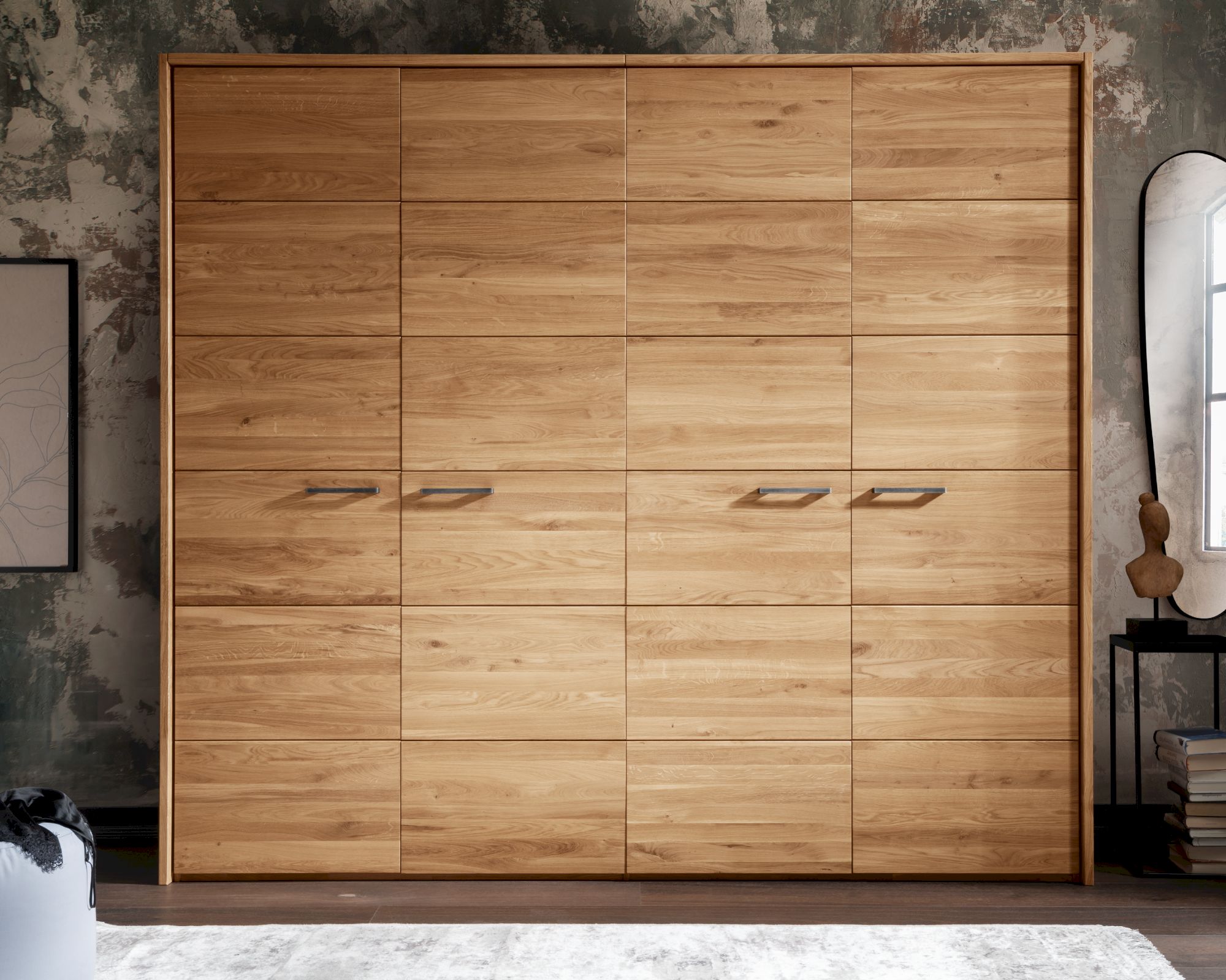 Massivholz »Wild« Drehtürenschrank Drehtürenschrank / 6-türig / 370,2 x 60,4 x 218,5 cm