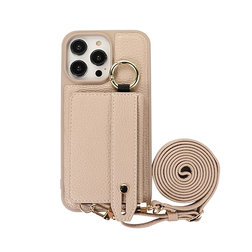 Handy Hülle Handyhüllen Für iPhone 17 Pro Max 17 Air 16 15 14 Pro Max Plus 13 12 11 Pro Max Rückseite Mit Ständer Mit Handgelenkschlaufe Kartenfach Retro TPU Metall PU-Leder Image