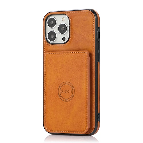 Handy Hülle Handyhüllen Für iPhone 17 Pro Max 17 Air 16 15 14 Pro Max Plus 13 12 11 Pro Max Mini Rückseite Mit Ständer Magnetisch Kartenfach Retro TPU PU-Leder Image