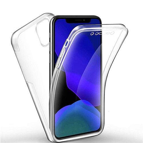 Handy Hülle Handyhüllen Für iPhone 17 Pro Max 17 Air 16 15 14 Pro Max Plus 13 12 11 Pro Max Mini Kristallklar Klares Sichtfenster Transparent Vollschutz Beidseitig TPU Image