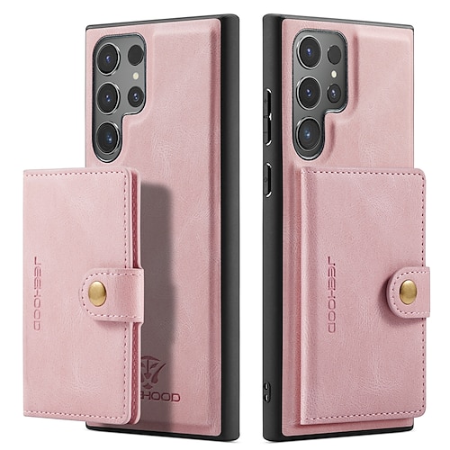 Handy Hülle Handyhüllen Für Samsung Galaxy S25 S24 S24 FE S23 S22 S21 Ultra Plus A55 5G A35 5G A15 A14 Rückseite Mit Ständer Magnetisch Unterstützt kabelloses Laden Retro TPU PC PU-Leder Image