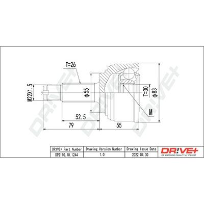Dr!ve+ Gelenksatz, Antriebswelle [Hersteller-Nr. DP2110.10.1244] für Honda Image