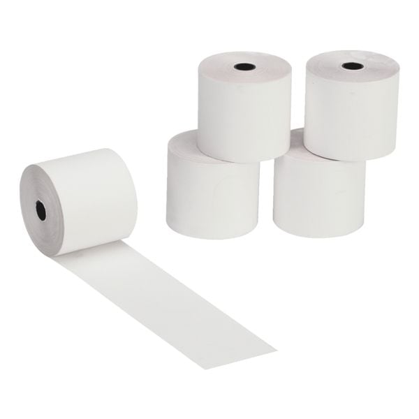 Franz Veit 5er-Pack Kassenrollen / Additionsrollen 57 mm / 25 m weiß, 5.7 cm