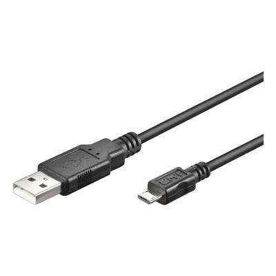 USB 2.0 Hi-Speed Kabel 1,8 m schwarz schwarz, goobay