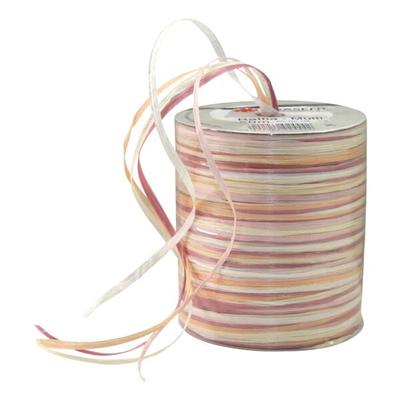 PRÄSENT Bastband »Raffia-Multicolour« rosa, 0.3 cm