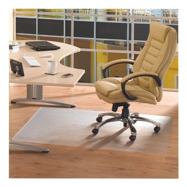 FLOORTEX Bodenschutzmatte 116x200 cm, rechteckig, für Hartboden transparent, 116 cm