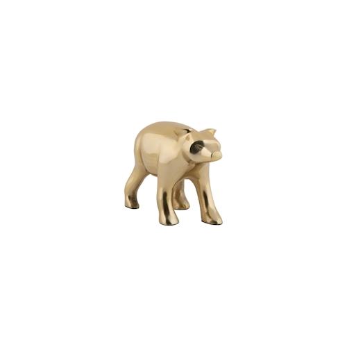 Present Time Ornament Bear - Gold - 15x7x10.5cm