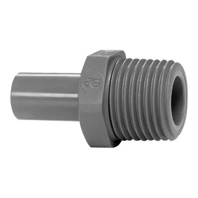 John Guest® PM050822S 5/16" x 1/4" NPTF Gray Acetal Push-To-Connect Stem Adapter
