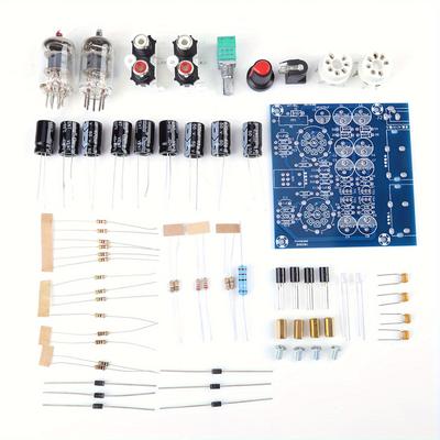 TEMU Pre Amp Kit, 6j1 Electronic Amplifier Tube Valve Vacuum Electron Preamp Board Diy Buffer Effector Preamplifier Headphone Treble Midrange Bass Module Audio Kit