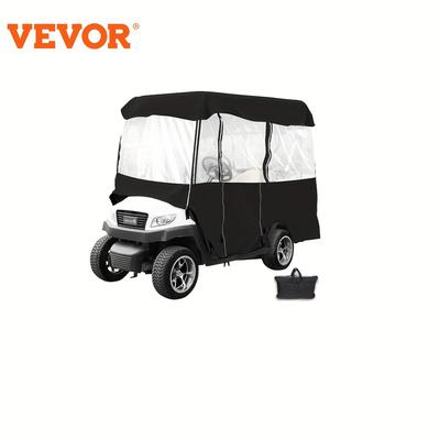 TEMU Vevor Golf Cart Enclosure 86'', 4-person Golf Cart Cover, 4-sided Fairway Deluxe, 300d Waterproof Driving Enclosure With Transparent Windows, Fit For Ezgo, , Cart