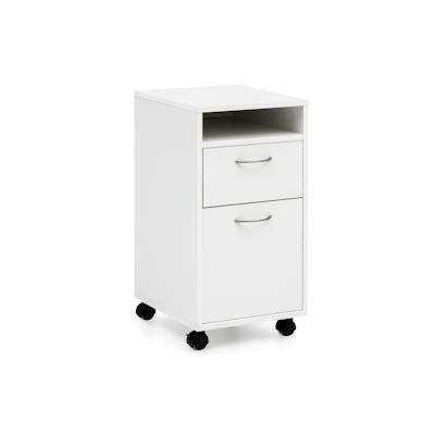 FineBuy Rollcontainer 33x63x38cm Schreibtischcontainer Rollen Bürocontainer Holz Image