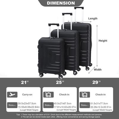 PP Luggage Sets Lightweight Durable Suitcase