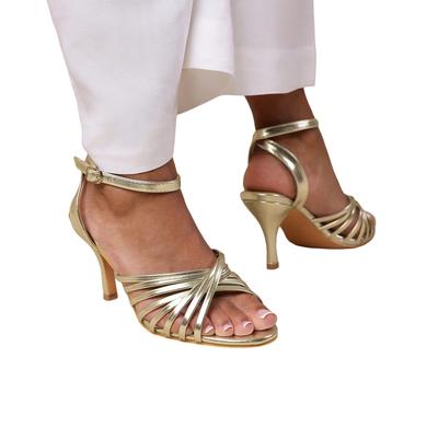 Where's That From - Damen Sandalen "Cyprus" (Gold)