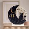 Wooden Perpetual Calendar Wooden Moon Disks Circular Calendar Moon Disks Calendar Wooden Calendar Sign Decor Family Wooden Craft Wall Art Ornament