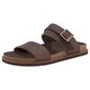 Outdoorsandale TIMBERLAND "Amalfi Vibes 2Band Sandal", Gr. 45, braun (dunkelbraun), Leder, sportlich, Schuhe