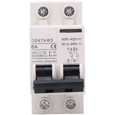 Ej.Life AC DC Leitungsschutzschalter 2P 6A 400V Trennschalter DIN-Schienenmontage für Image