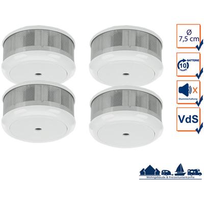 Smartwares - Mini 10-Jahres Rauchwarnmelder 4er set - vds & din EN14604/ Maße nur 75 x 35 mm Image