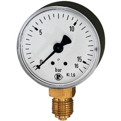 Standardmanometer, Stahlblechgeh., g 1/4 unten, 0-10,0 bar, ø 63 - Riegler Image