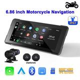 Portable 6.86 Inch Touch Screen Motorcycle GPS Navigation Supports CARPLAY Android Radio Function AUTO Driving Recorder